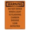 Signmission OSHA Warning Sign, 10" Height, Rigid Plastic, Do Not Enter When Light Is Flashing, Portrait OS-WS-P-710-V-13085 - alternate 1